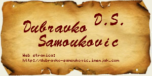 Dubravko Samouković vizit kartica